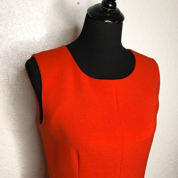 Diane von Furstenberg Carpreena orange red sleeveless sheath dress size 8 - Picture 2 of 16